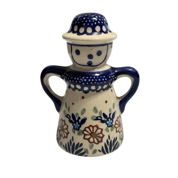 Polish Pottery BOLESLAWIEC Mrs Salt Shaker - Picture 1 of 7